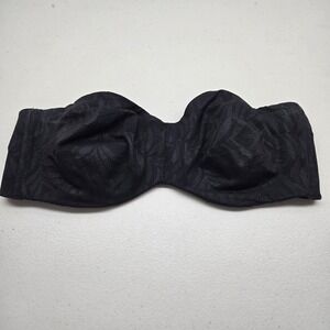 AISILIN Women Bra 38C Black Floral Minimizer Underwired Strapless